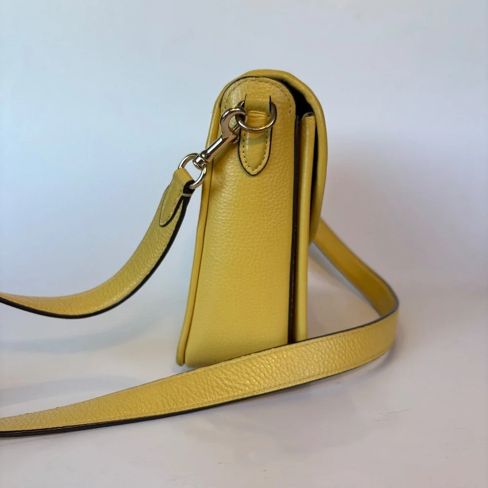 Coach Lonnie Crossbody Bag‎ In Signature Jacquard Gold/Retro Yellow C8307